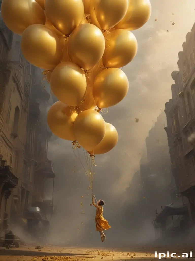 golden balloons