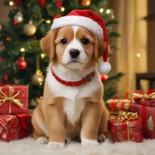 cute christmas dogs
