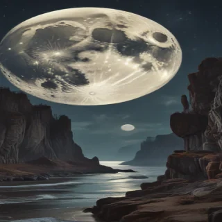 vintage moon art