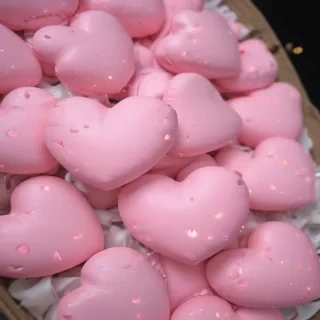 pink hearts aesthetic