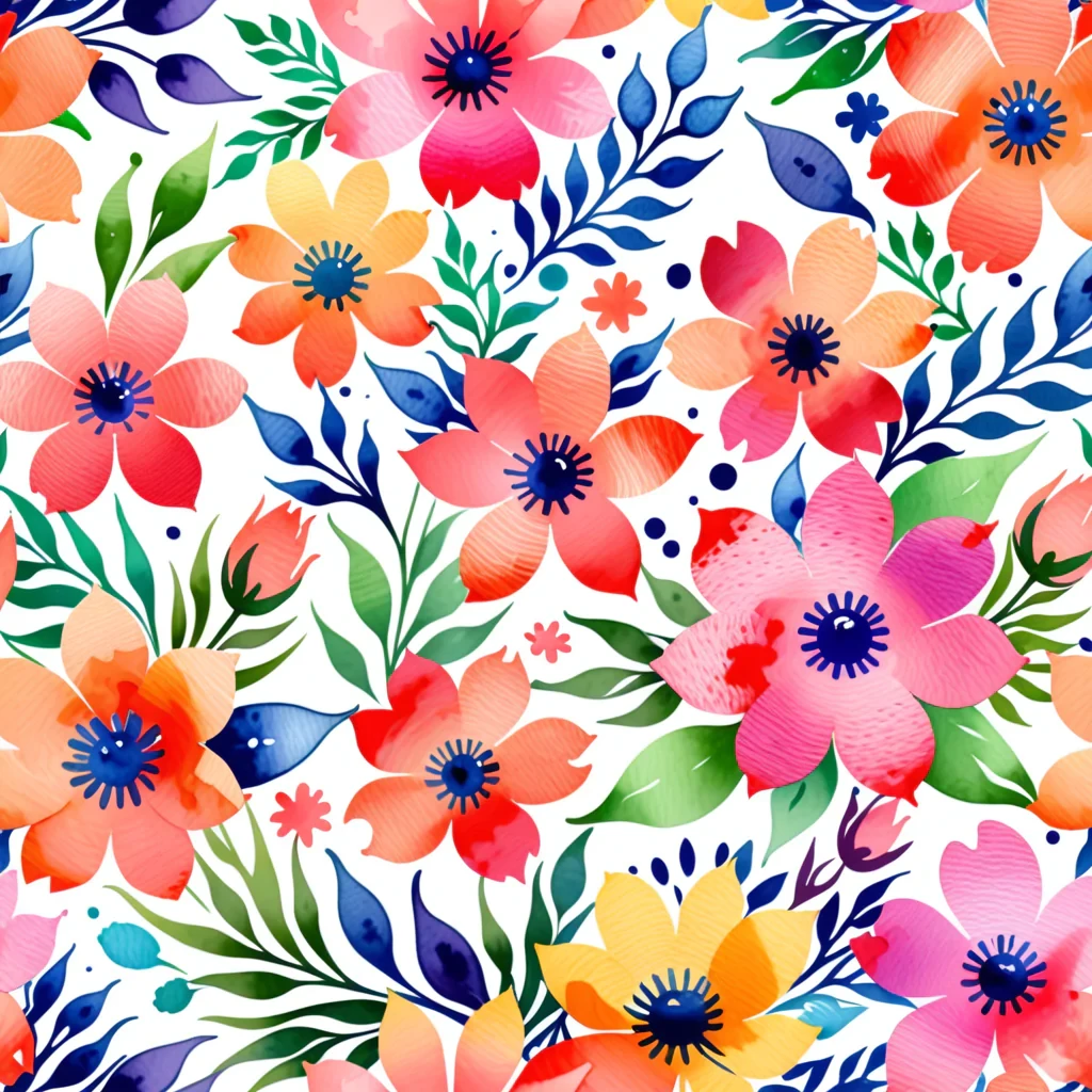 watercolor flowers background