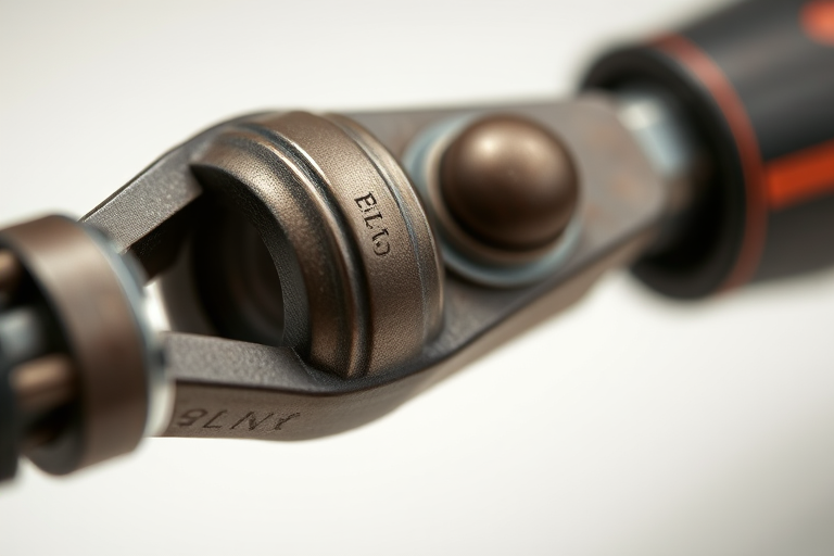 Close-up shot of a vintage handheld tool with metal and plastic components, high detail, soft lighting, f/2.8 aperture, 50mm lens, ISO 200, studio setup.