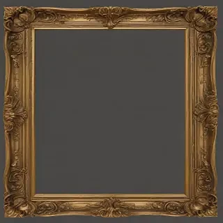 rectangle golden frame png