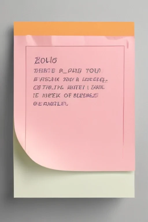 sticky note with transparent background