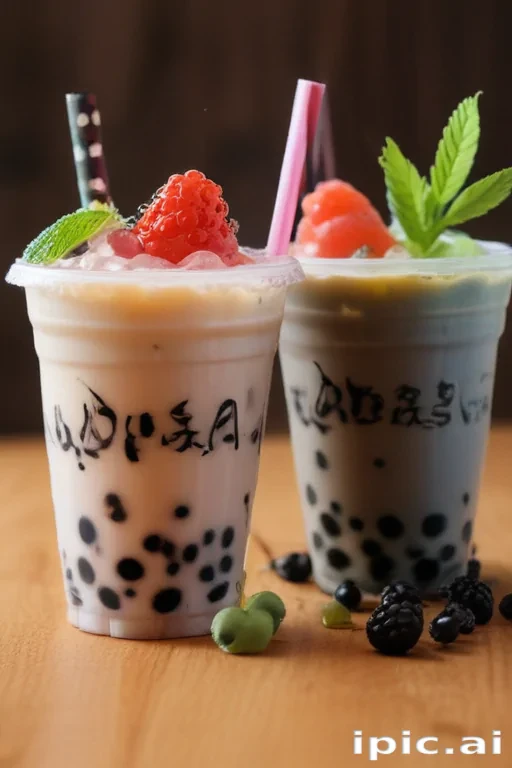 cute boba tea wallpapers