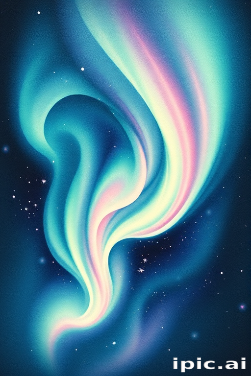 Ethereal "Aurora Borealis" tattoo style capturing the mesmerizing beauty of the Northern Lights, using a blend of watercolor techniques and fine line work to create sweeping veils of luminous greens, pinks, and purples against a starry night sky, with subtle white ink highlights adding a shimmering, otherworldly quality to the design