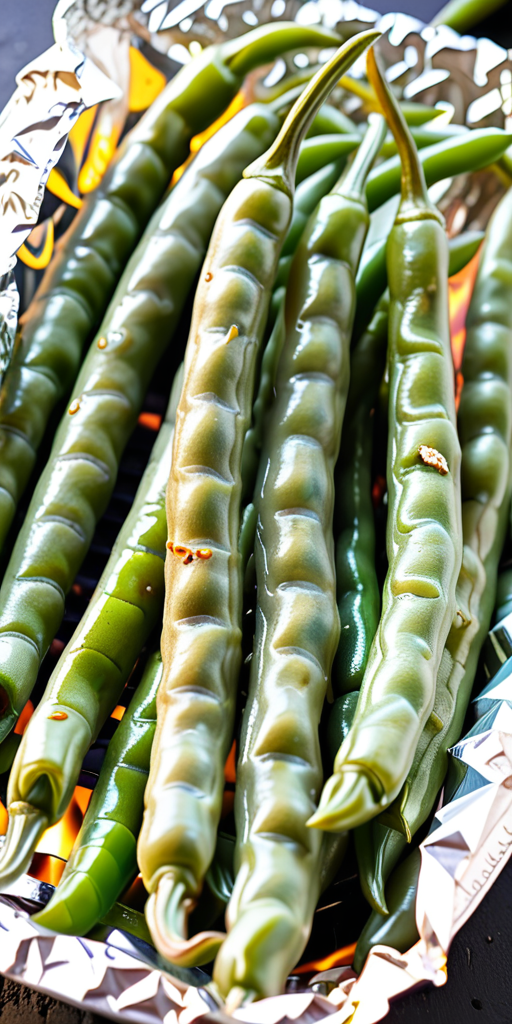 how long to grill green beans in foil