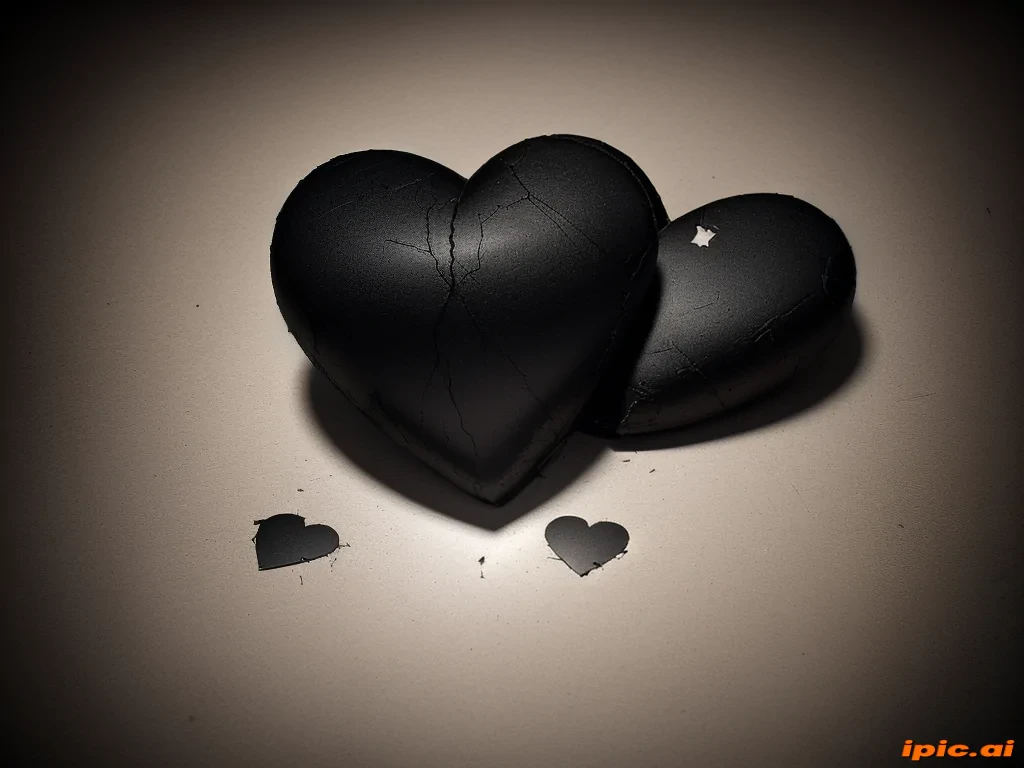 broken black heart