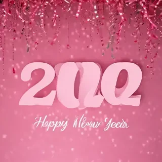 pink happy new year 2024