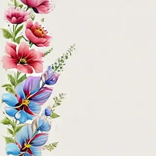 transparent floral border