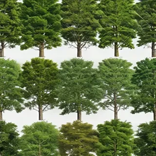trees no background