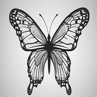 black butterfly outline