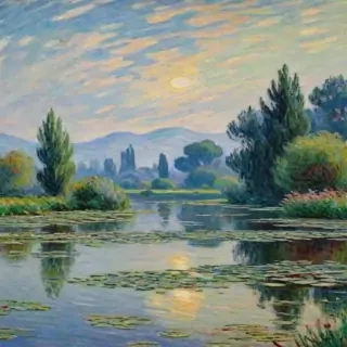 monet painting wallpaper