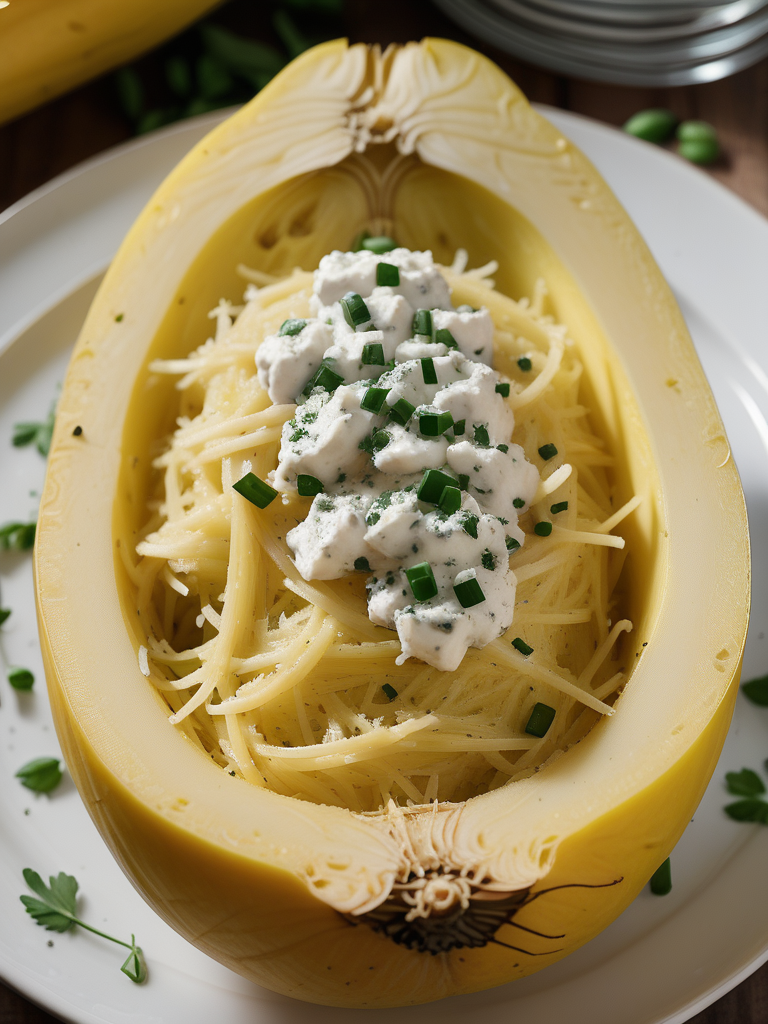 spaghetti squash with boursin cheese