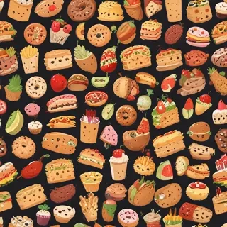animated food