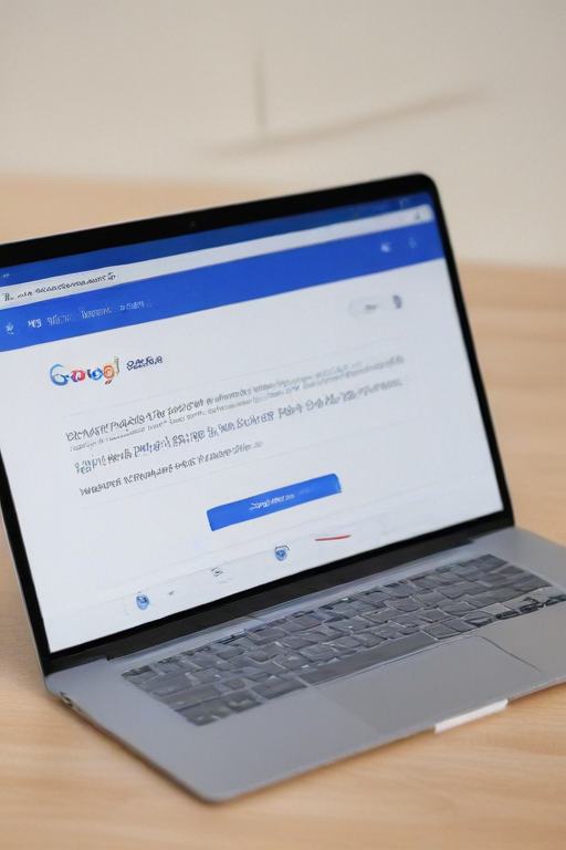 ai google search results on laptop screen in english