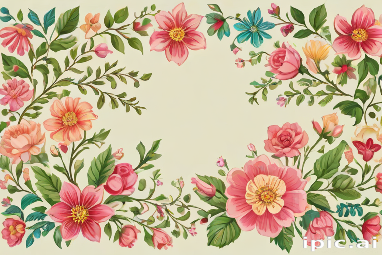 floral borders clipart