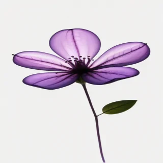 transparent purple flower