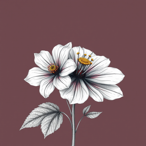 flower drawing aesthetic