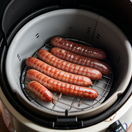 what temperature to cook smoked sausage in air fryer