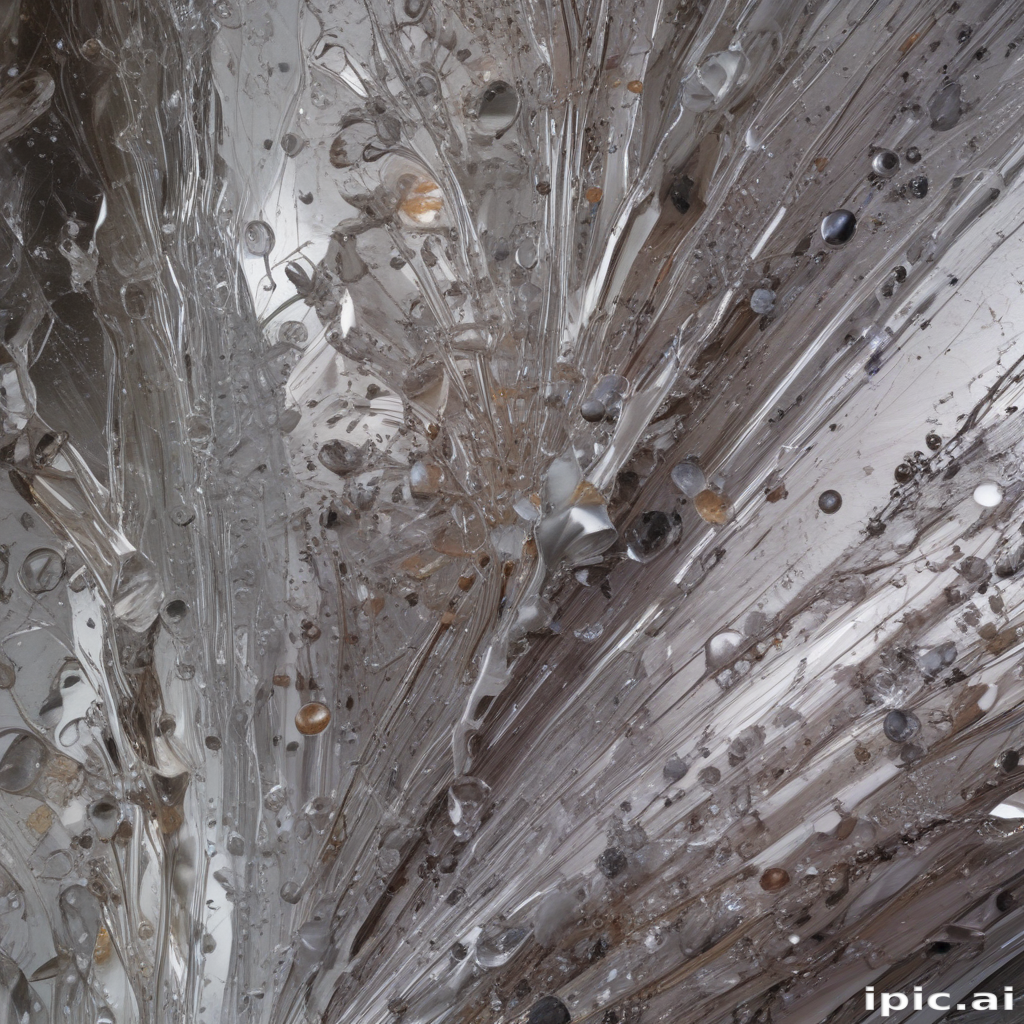 Intricate Patterns of Light and Texture in a Transparent Material