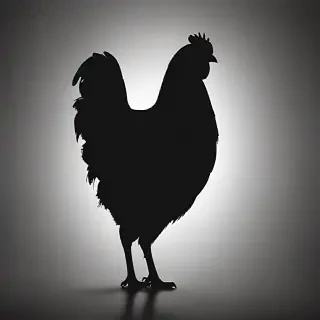 silhouette of a chicken