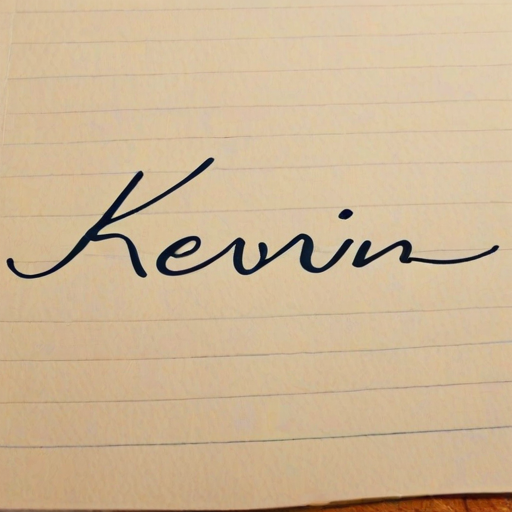 kevin in cursive