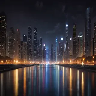 city lights background