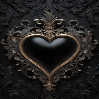 wallpaper black heart