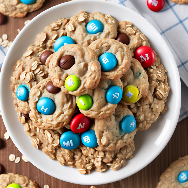 m and m cookies oatmeal