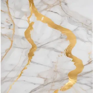 white and gold marble