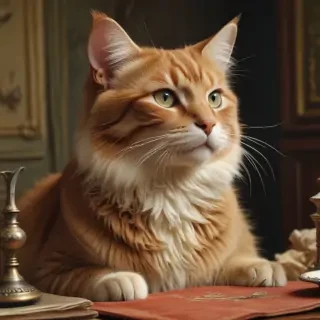 vintage cat illustration