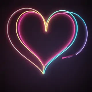 neon heart png