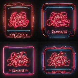 neon sign mockup