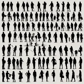 people silhouettes