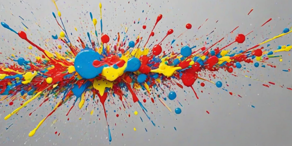 transparent paint splatter