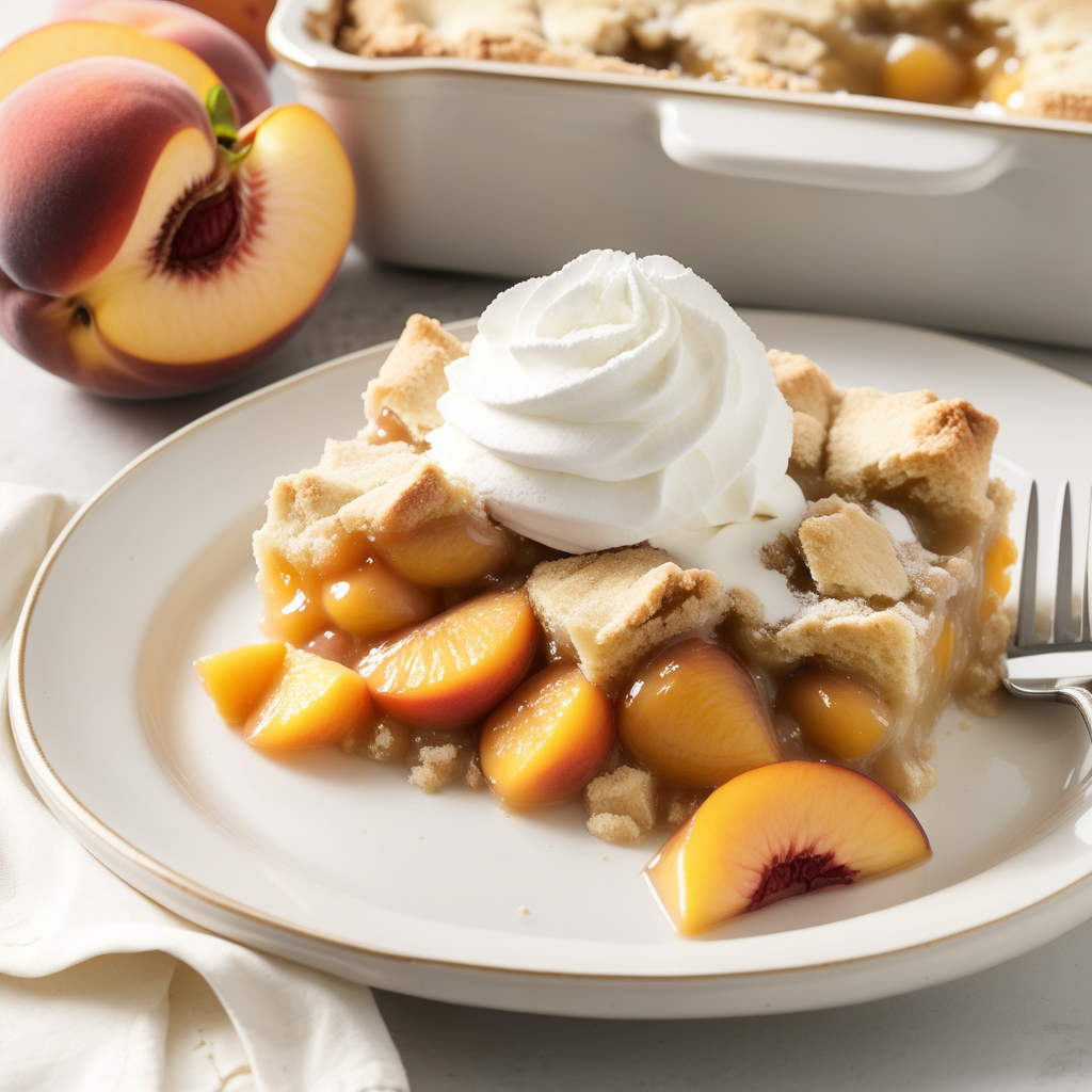 recipe for easy peach cobbler with cake mix