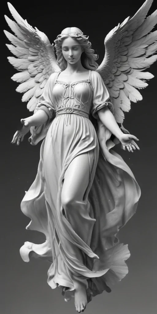 angel clip art black and white