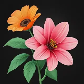 flowers to draw in color