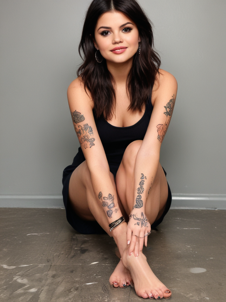 selena gomez leg tattoo