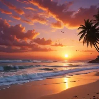 sunset wallpaper beach