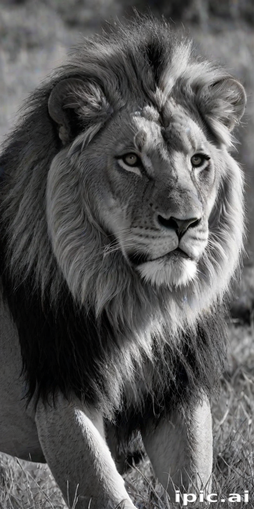 lion black and white pictures
