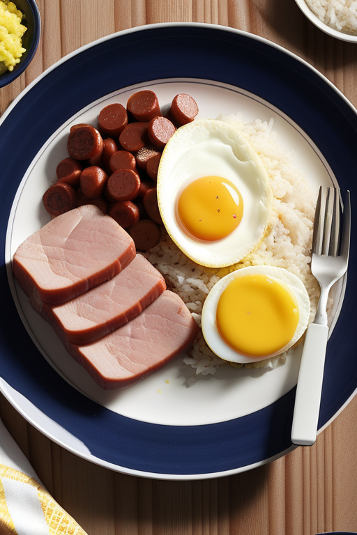 spam and rice and eggs