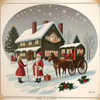 vintage illustrations christmas