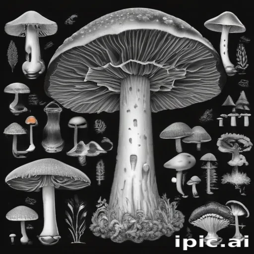mushroom clip art black and white