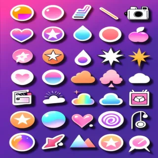 aesthetic icons png