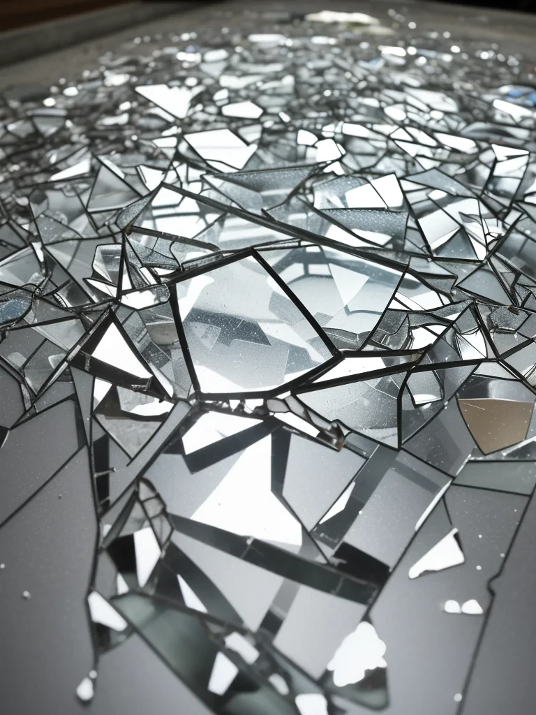 transparent shattered glass