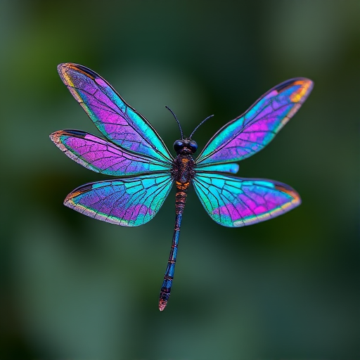 Iridescent dragonfly wings inspire a delicate pixie cut with shimmering teal and purple highlights, capturing the ethereal beauty of these magical insects