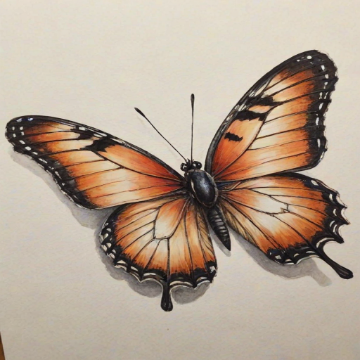 butterfly drawign