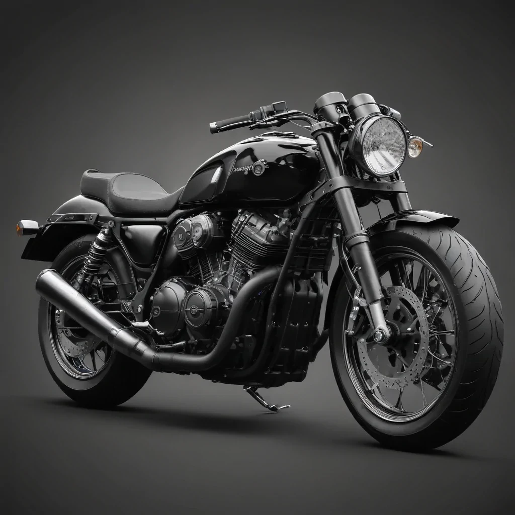 motorcycle clipart black and white